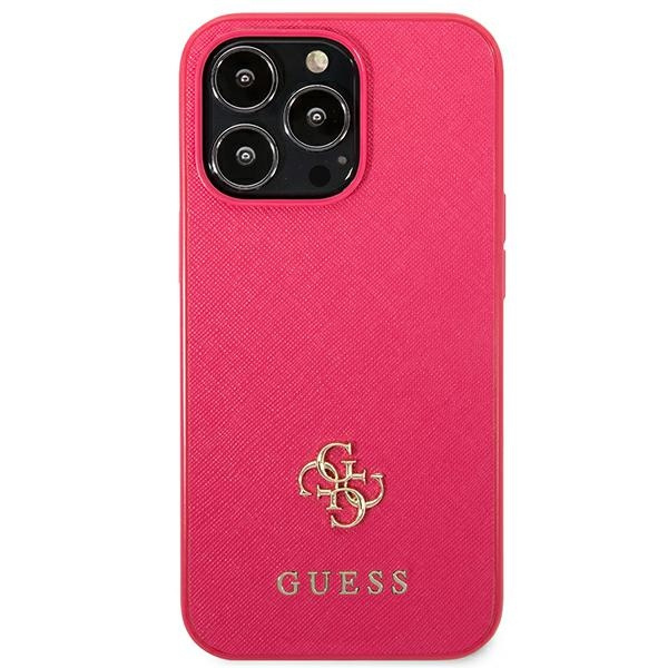 Guess GUHCP13LPS4MF iPhone 13 Pro / 13 6.1" pink/pink hardcase Saffiano 4G Small Metal Logo