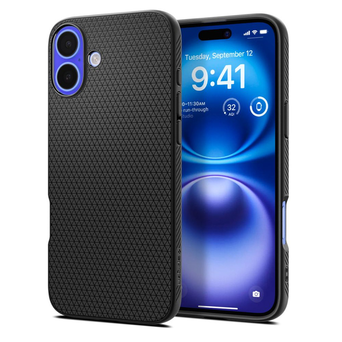 Spigen Liquid Air IPhone MATTE 16 PIÙ NERO