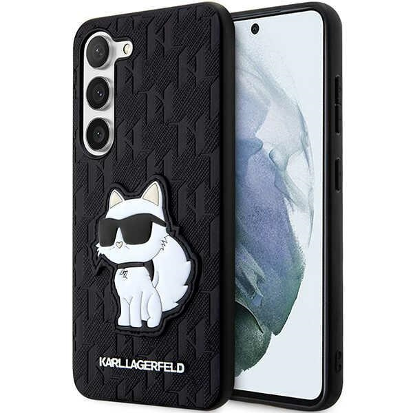 Cover Karl Lagerfeld KLHCS23MSAKLHCPK S23 Plus S916 rigidocase nero/nero Saffiano Monogram Choupette Case