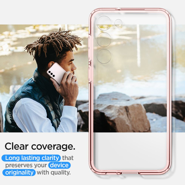 Cover Spigen Ultra Hybrid Galaxy S23 cristallo rosa
