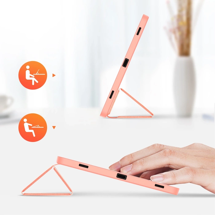 Dux Ducis Domo Samsung Galaxy Tab S9 FE Hülle mit Ständer – Rosa