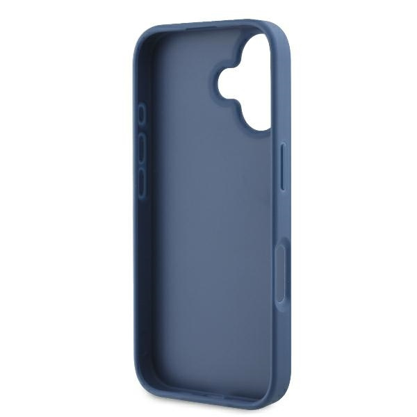 Etui Guess iPhone 16 6.1" niebieski/blue hardcase 4G Bottom Stripe