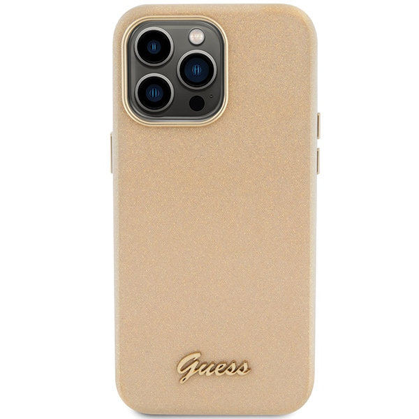 Guess GUHCP15XPGMCSD iPhone 15 Pro Max 6,7" oro/oro chiarocase Glitter Glossy Script