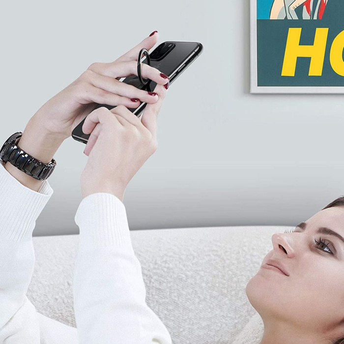 HOLDER TECH-PROTECT MAGNETIC PHONE RING BLACK