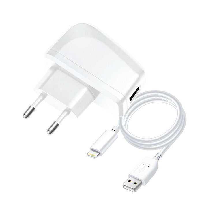 Ładowarka sieciowa do telefonu Blue Star Lite USB A 1A 5W + kabel USB A do Lightning TFK-TC-1095B biała 