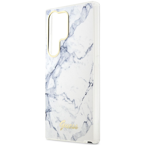 Coque Guess Guhcs23lpcumah S23 Ultra S918 White/White Hardcase Marble Case