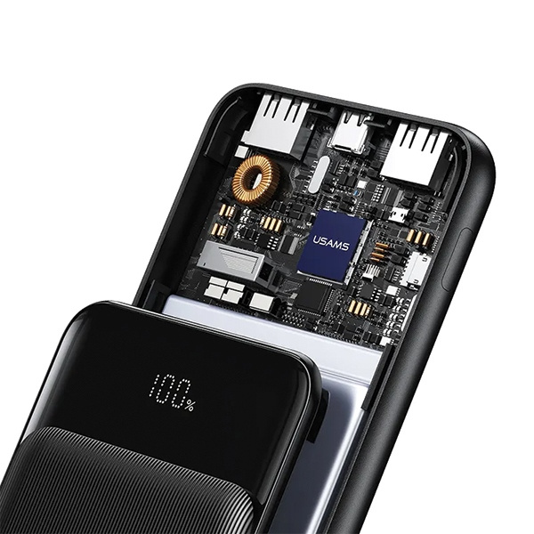 USAMS Powerbank 30000mAh 10W 1C+2A czarny/black XY Series 30KCD20201 (US-CD202) 3 porty