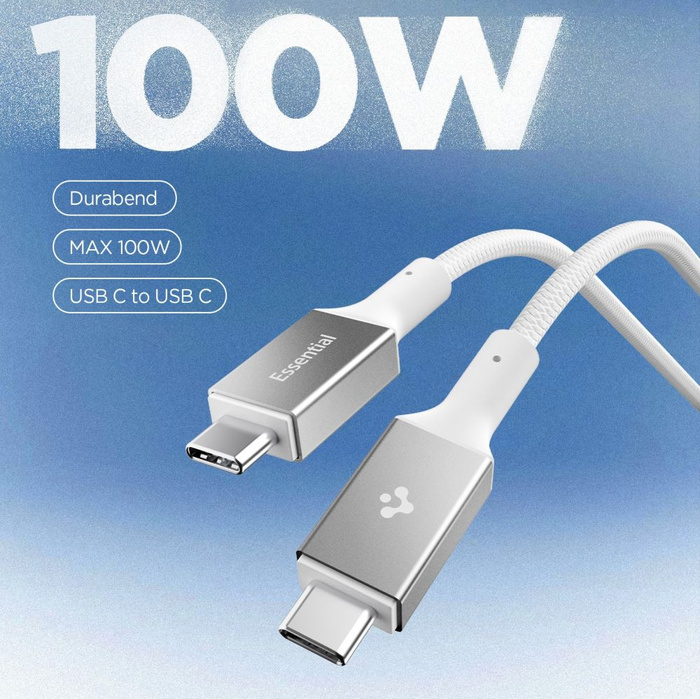 Spigen EB10010CC ESSENTIAL TYP-C KABEL 100W 100CM WEISS
