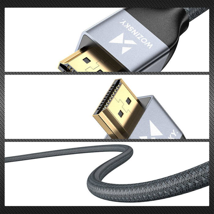 Wozinsky HDMI cable 2.1 8K 60 Hz 48 Gbps / 4K 120 Hz / 2K 144 Hz 3m silver (WHDMI-30)