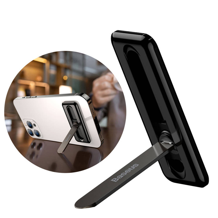 Baseus selbstklebender faltbarer Telefonhalter schwarz (LUXZ000001)