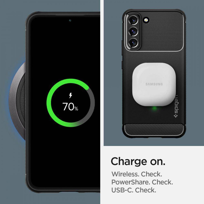 MATTE černé Case Pouzdro SPIGEN S22 Rugged Armor