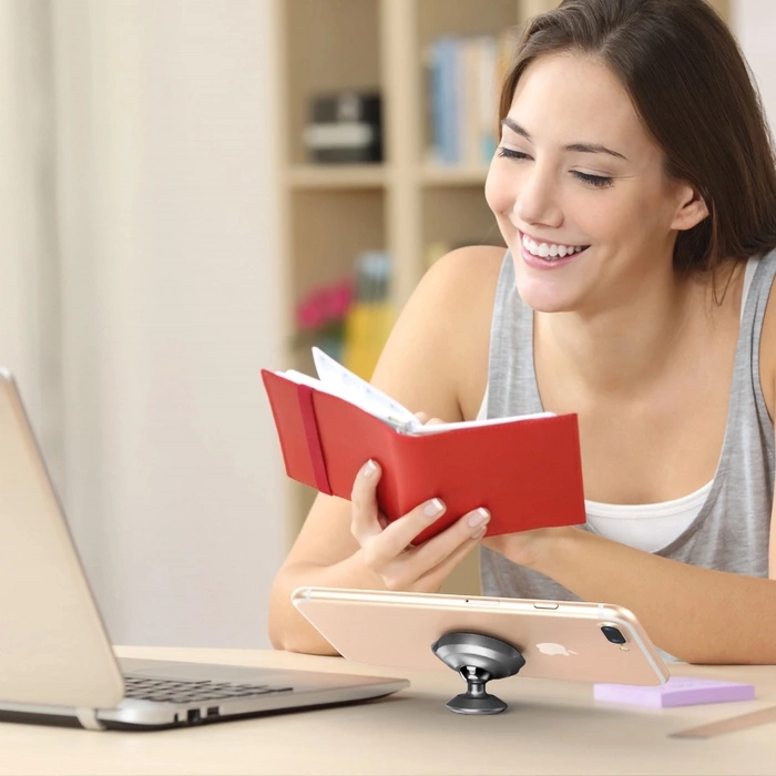 Baseus Small Ears Series Universal Magnetic Car Mount Phone Holder for Dashboard black (SUER-B01)