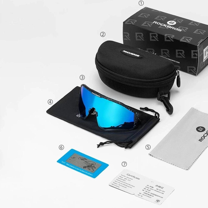 Lunettes de vélo polarisantes Rockbros SP297 - noir