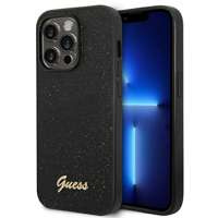 Case Guess iPhone 14 Pro 6.1" black/black hard case Glitter Script