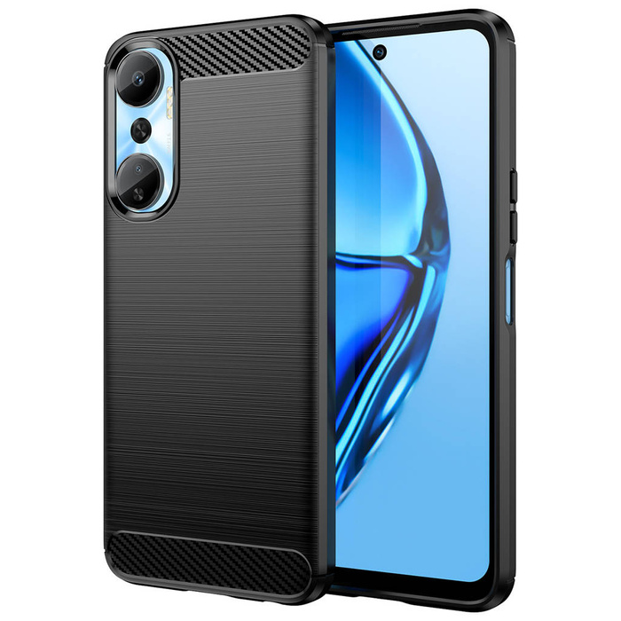 Funda Carbon Case para Infinix Hot 20 funda flexible silicona carbono negra