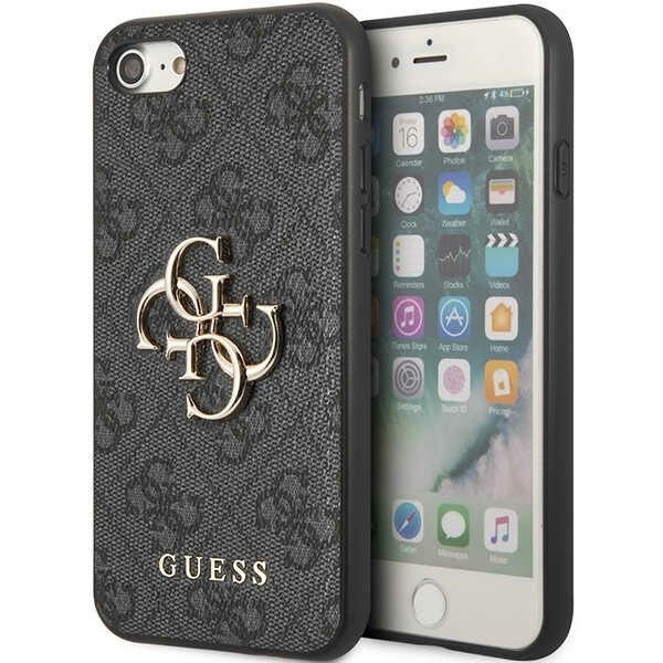 Hülle Guess GUHCI84GMGGR iPhone 7/8/SE 2020/ 2022 grau/grau hartcase 4G Big Metal Logo Case