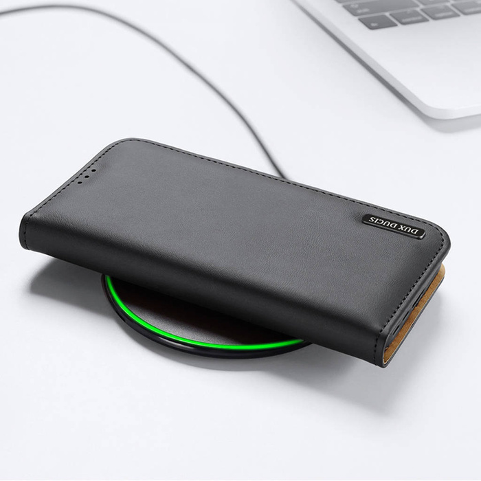 Custodia Dux Ducis Hivo Samsung Galaxy S23+ custodia a portafoglio con supporto RFID blocker nero