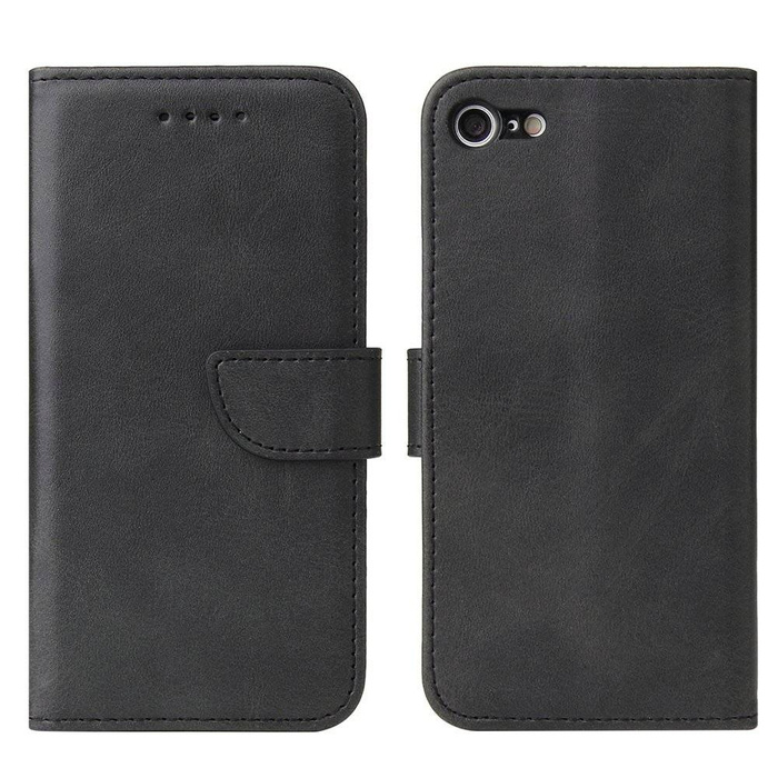 Magnet Case elegantní pouzdro pouzdro kryt s klopou a funkcí stojánku iPhone SE 2022 / SE 2020 / iPhone 8 / iPhone 7 černé