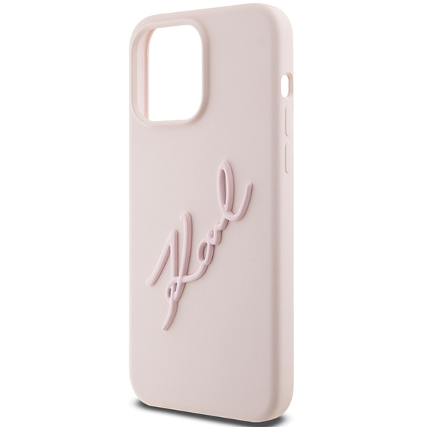 Etui Karl Lagerfeld KLHCP15LSKSBMCP iPhone 15 Pro 6.1" różowy/pink hardcase Silicone Karl Script Case