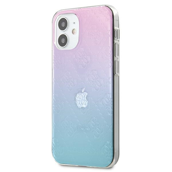 Cover GUESS Apple iPhone 12 Mini 5.4 4G 3D Pattern Collection GUHCP12S3D4GGBP Blu Rosa Hardcase