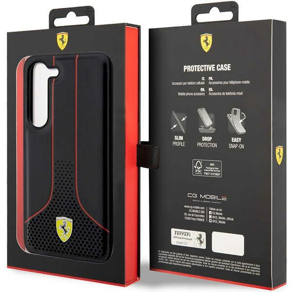 Funda Ferrari FEHCS23MPCSK S23 Plus S916 negro/negro durocase Perforado 296 P
