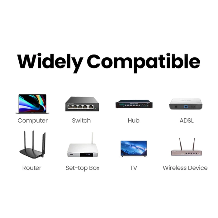 Ugreen NW116 síťový konektor RJ45 - bílý