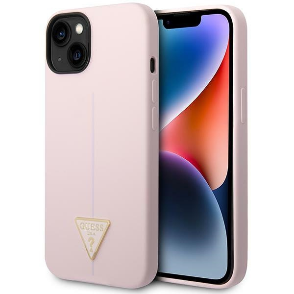 Case GUESS Apple iPhone 14 Plus Silicone Triangle Purple Hardcase