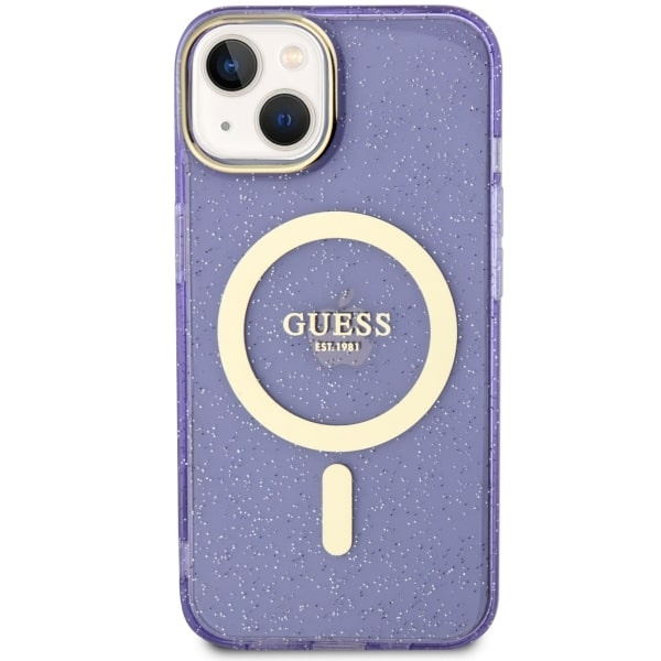 Coque Guess GUHMP14SHCMCGU iPhone 14 6.1" violet/pourpre durcase Glitter Or MagSafe Case
