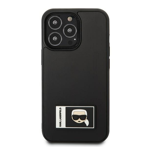 Hülle KARL LAGERFELD Apple iPhone 13 Pro Max Iconik Patch Schwarz Hartcase
