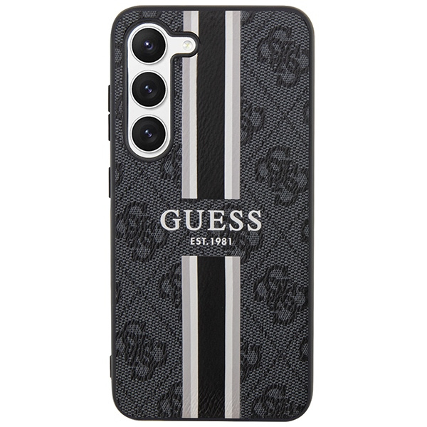 Coque Guess GUHCS23SP4RPSK S23 S911 noir/noir hardcase 4G Printed Stripe Case