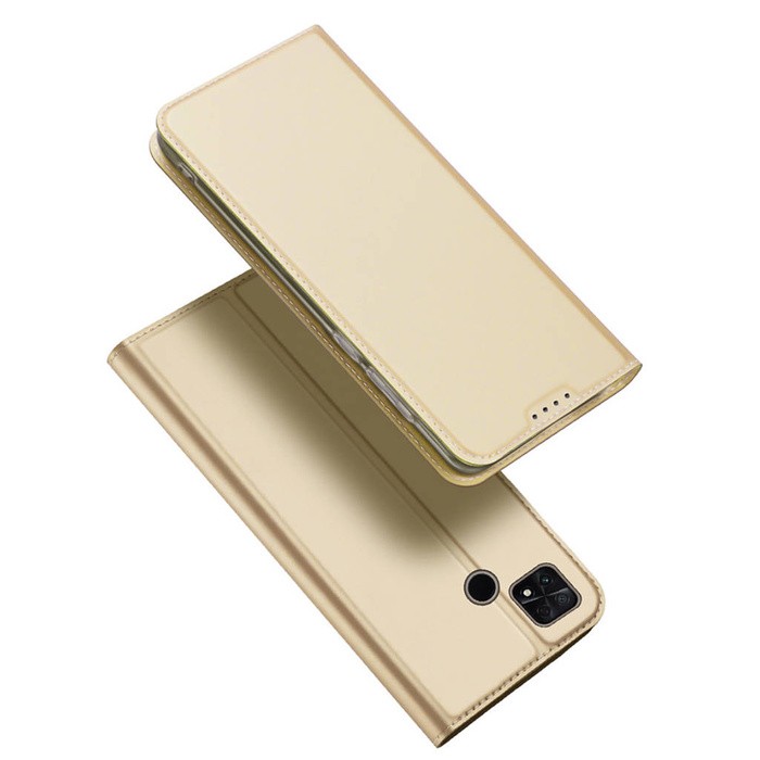 Coque Dux Ducis Skin Pro pour Xiaomi Poco C40 Flip Card Wallet Stand Or