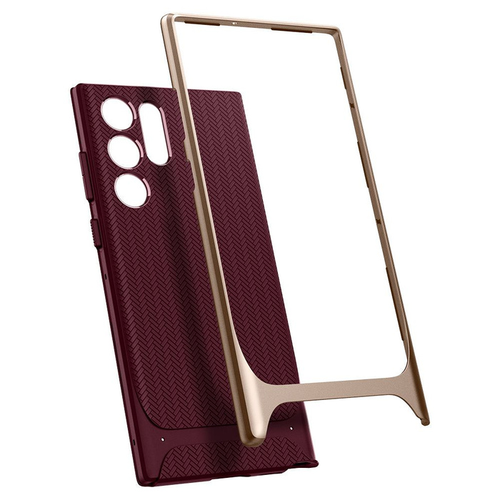 Cover Spigen Samsung Galaxy S22 Ultra Neo Hybrid Maroon Case