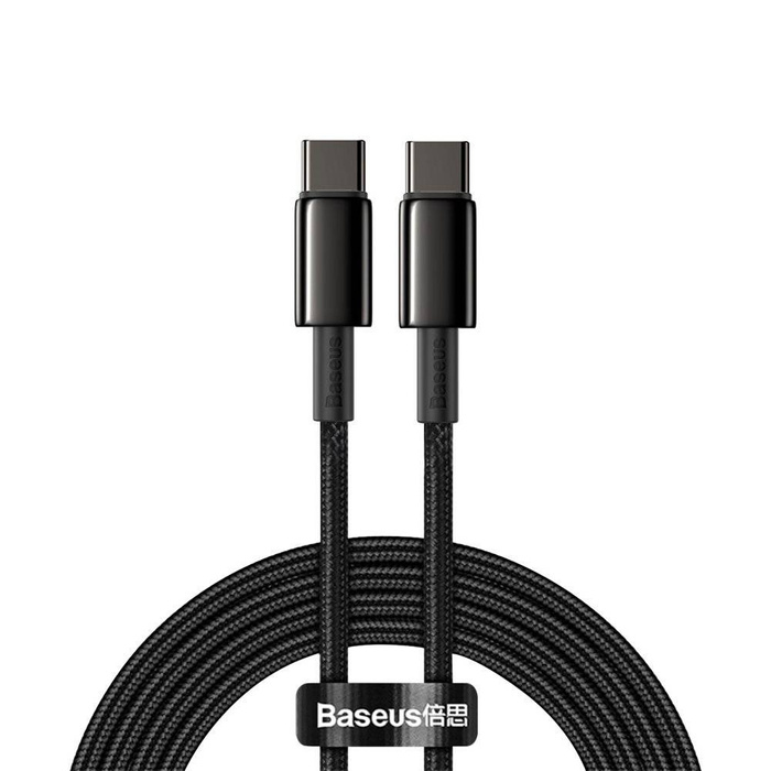 Baseus USB Type C - USB Type C kabel rychlé nabíjení Power Delivery Rychlé nabíjení 100 W 5 A 2 m černá (CATWJ-A01)
