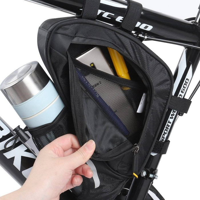 Bolsa de bicicleta Wozinsky debajo del cuadro negro (WBB23BK)