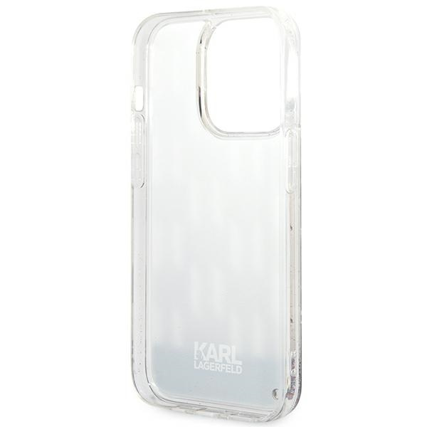 Karl Lagerfeld KLHCP14LLMNMS iPhone 14 Pro 6.1" hardcase silver/silver Liquid Glitter Monogram