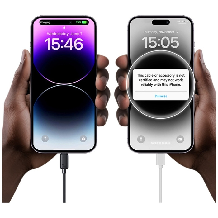 Kabel USAMS KY Series US-SJ692 30W USB-C do Lightning 1m biały