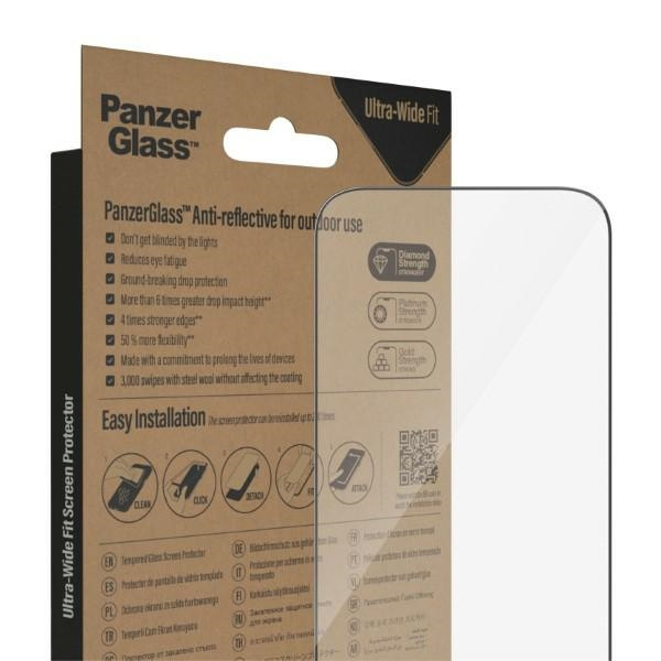 PanzerGlass Ultra-Wide Fit iPhone 14 Pro 6.1" Bildschirm Schutz Anti-reflektierend Antibakteriell Easy Aligner Inklusive 2788