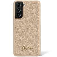 Hülle Guess GUHCS23SHGGSHD S23 S911 gold/gold hart case Glitter Script Case