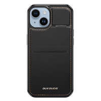Coque 3 en 1 pour iPhone 14 Plus avec support de blocage RFID MagSafe Wallet Dux Ducis Rafi Mag - Noir