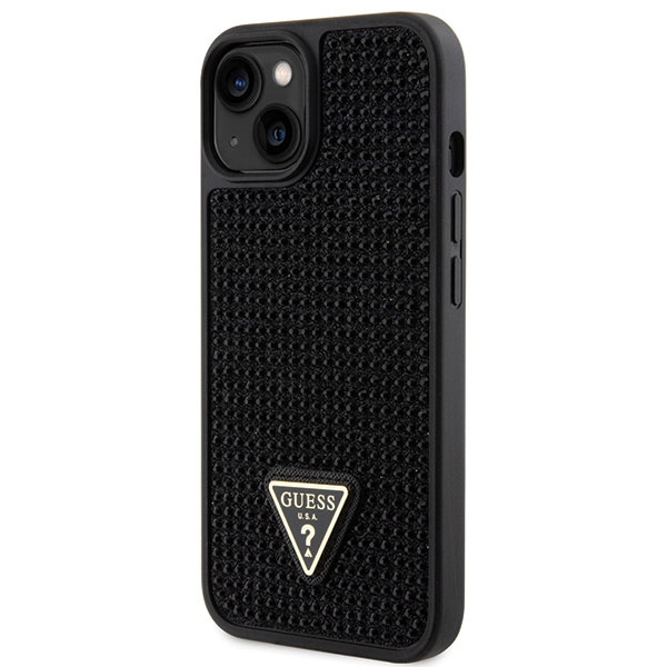 Cover Guess GUHCP14SHDGTPK iPhone 14 6,1" nero/nero durocase Triangolo con strass Case