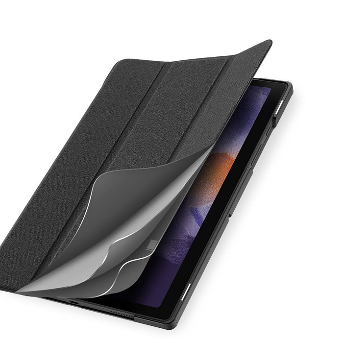 DUX DUCIS Domo Foldable Cover Tablet Hülle mit Smart Sleep Funktion Ständer Samsung Galaxy Tab A8 10.5&#39;&#39; 2021 Schwarz