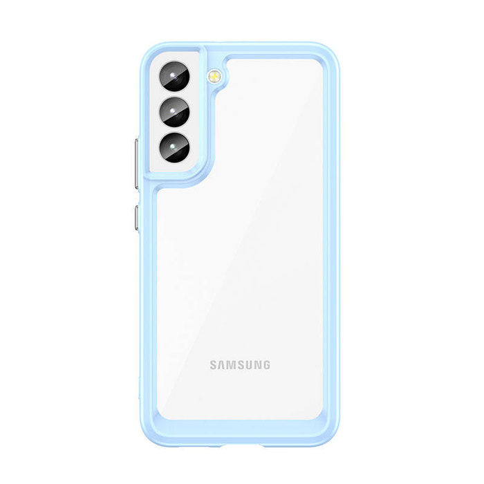 Custodia Outer Space per Samsung Galaxy S23+ cover con cornice flessibile blu