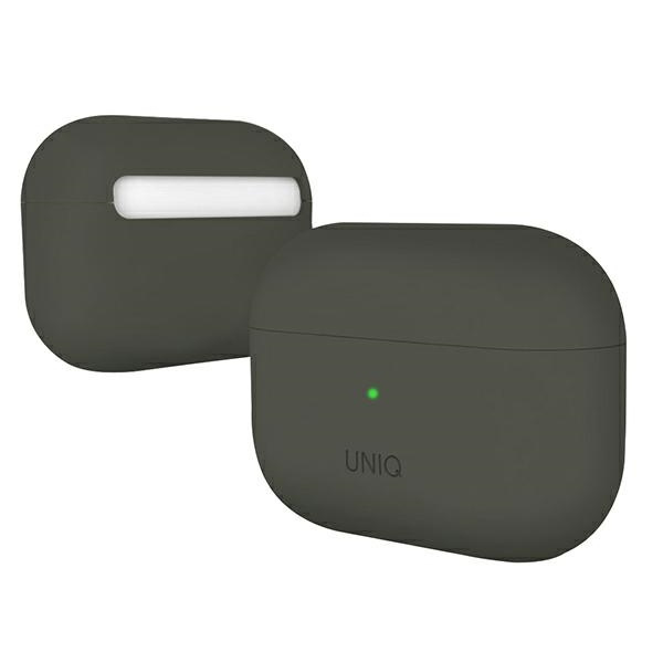 Funda Uniq Lino AirPods Pro Silicona gris / gris musgo