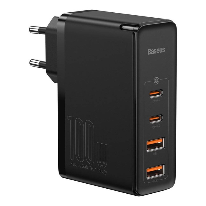 Rychlá nabíječka Baseus GaN2 Pro 100W USB / USB Type C Quick Charge 4+ Power Delivery černá (CCGAN2P-L01)