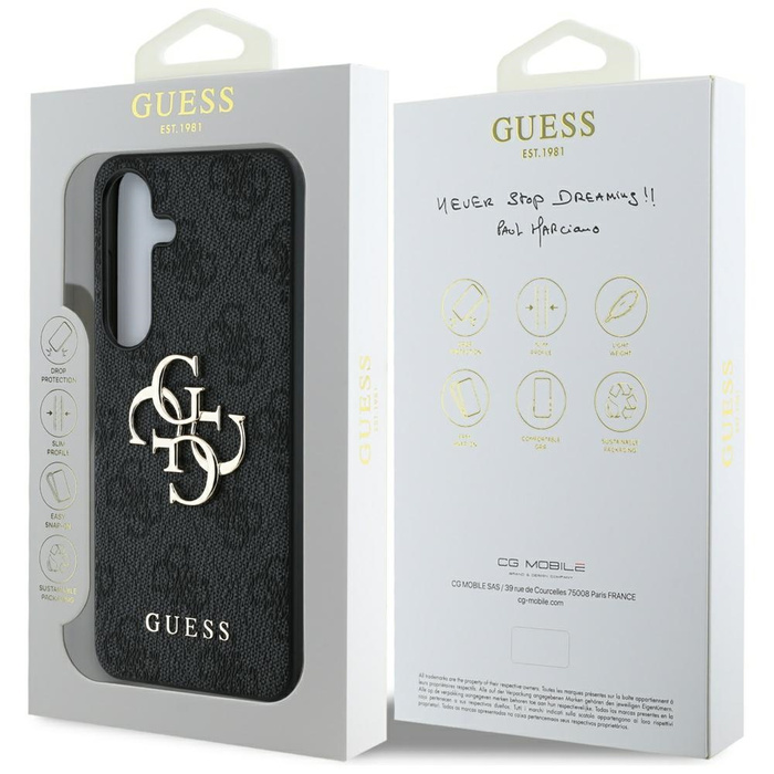 Etui Guess Big 4G Logo Classic Logo do    Samsung Galaxy S25+ czarny