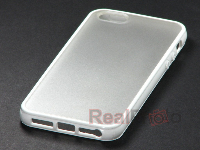 Pouzdro iPhone 5 5S SE BÍLÁ Transparentní