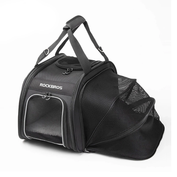 Rockbros 30140028001 transport bicycle bag for cats and dogs - black