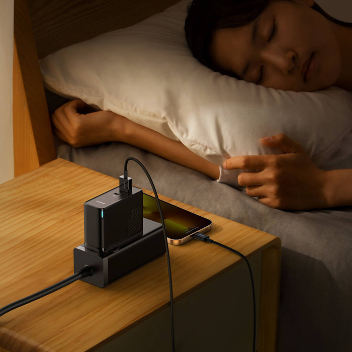 Chargeur USB GaN universel rapide Baseus GaN5 Pro Type C / USB 100W PD3.0, QC4.0 +, AFC blanc (CCGP090201)