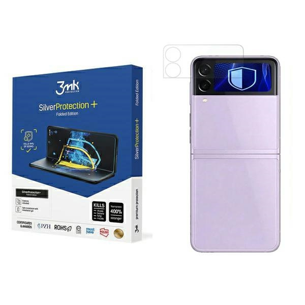 3mk Silver Protect+ Sam Z Flip 3 5G Ochranná Folie Antimikrobiální úprava za mokra