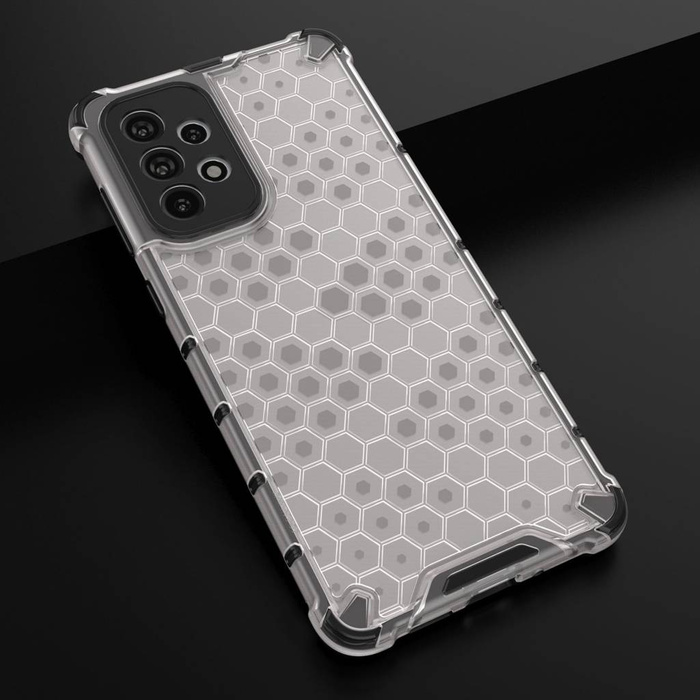 Hülle Honeycomb hülle gepanzerte Hülle mit Gel-Rahmen Samsung Galaxy A73 transparent Case